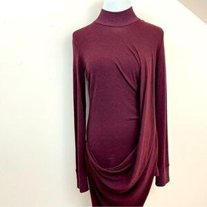 Mariagrazia Panizzi Purple Sweater Tunic/ Dress Mock Neck 44